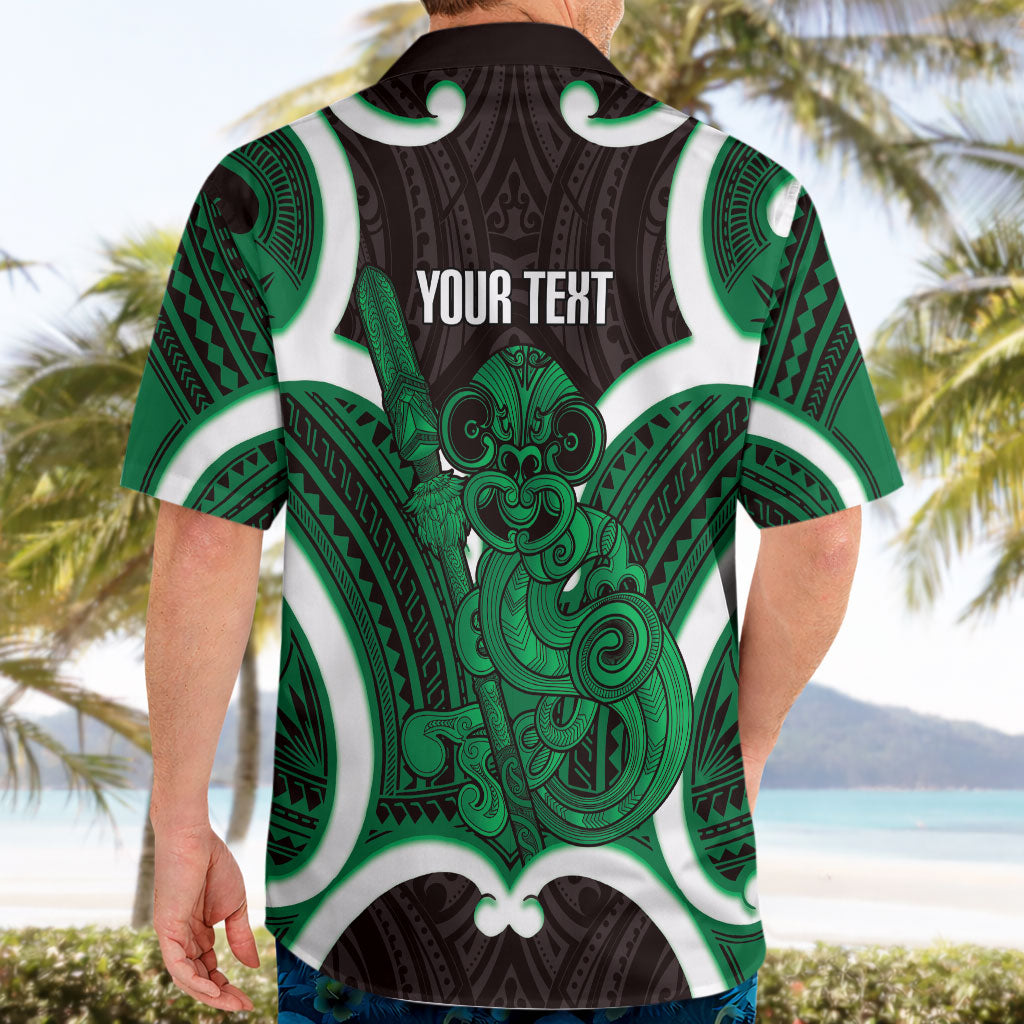 Kakariki Aotearoa Atua Tumatauenga Personalised Hawaiian Shirt Maori God Of War Tiki With Taiaha LT14 - Polynesian Pride