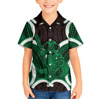 Kakariki Aotearoa Atua Tumatauenga Personalised Hawaiian Shirt Maori God Of War Tiki With Taiaha LT14 - Polynesian Pride