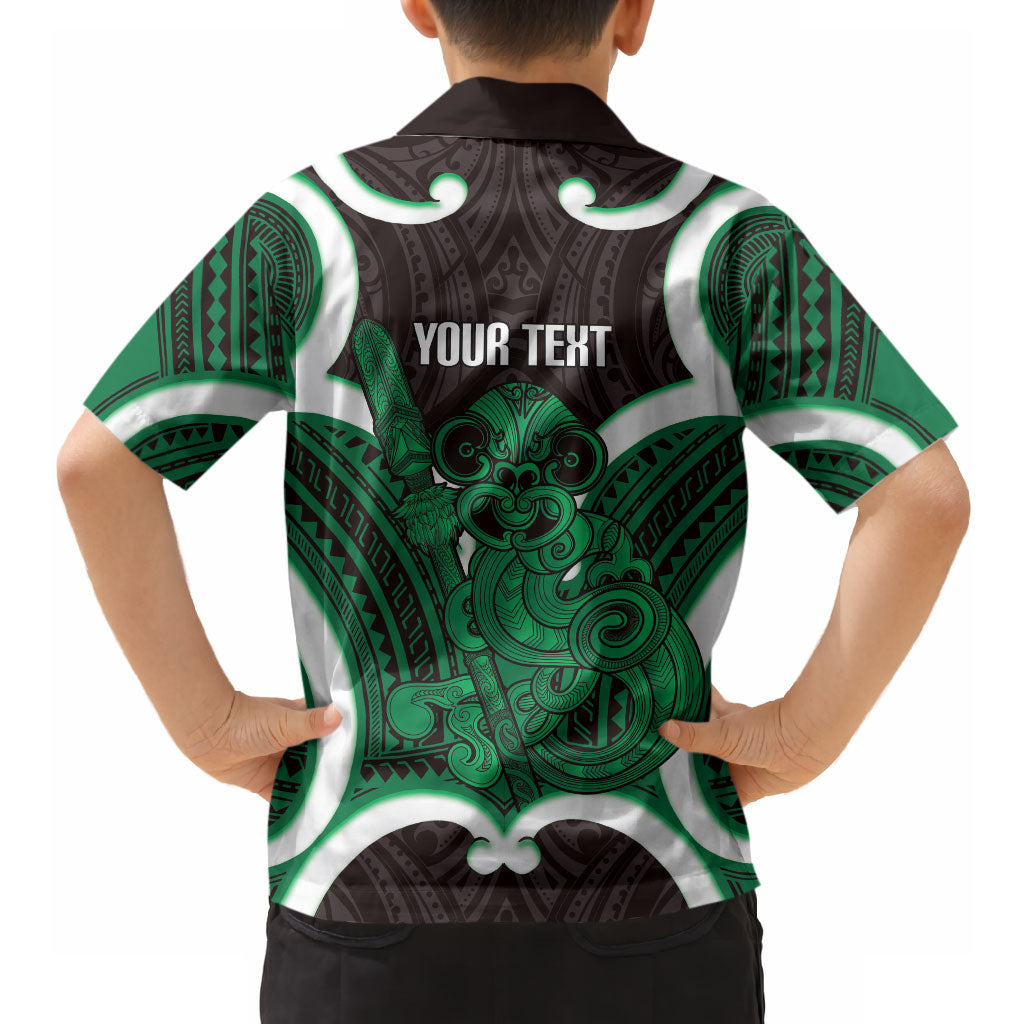 Kakariki Aotearoa Atua Tumatauenga Personalised Hawaiian Shirt Maori God Of War Tiki With Taiaha LT14 - Polynesian Pride