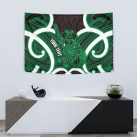 Kakariki Aotearoa Atua Tumatauenga Personalised Tapestry Maori God Of War Tiki With Taiaha LT14 - Polynesian Pride