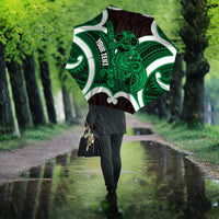 Kakariki Aotearoa Atua Tumatauenga Personalised Umbrella Maori God Of War Tiki With Taiaha LT14 - Polynesian Pride