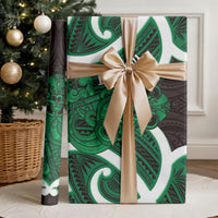 Kakariki Aotearoa Atua Tumatauenga Personalised Wrapping Paper Maori God Of War Tiki With Taiaha LT14 - Polynesian Pride