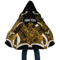 Kowhai Aotearoa Atua Tumatauenga Personalised Cloak Maori God Of War Tiki With Taiaha LT14 Unisex Yellow - Polynesian Pride