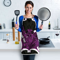 Waiporoporo Aotearoa Atua Tumatauenga Personalised Apron Maori God Of War Tiki With Taiaha LT14 - Polynesian Pride
