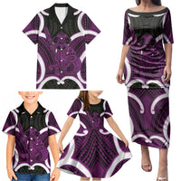 Waiporoporo Aotearoa Atua Tumatauenga Personalised Family Matching Puletasi and Hawaiian Shirt Maori God Of War Tiki With Taiaha LT14 - Polynesian Pride