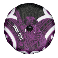 Waiporoporo Aotearoa Atua Tumatauenga Personalised Spare Tire Cover Maori God Of War Tiki With Taiaha LT14 - Polynesian Pride
