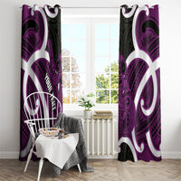 Waiporoporo Aotearoa Atua Tumatauenga Personalised Window Curtain Maori God Of War Tiki With Taiaha LT14 - Polynesian Pride