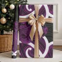 Waiporoporo Aotearoa Atua Tumatauenga Personalised Wrapping Paper Maori God Of War Tiki With Taiaha LT14 - Polynesian Pride