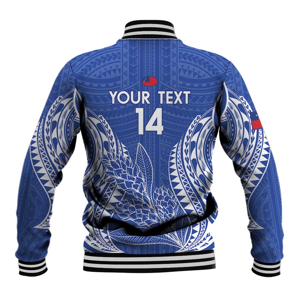 Custom Manu Samoa Rugby 2024 Baseball Jacket Go Champions Samoan Tattoo