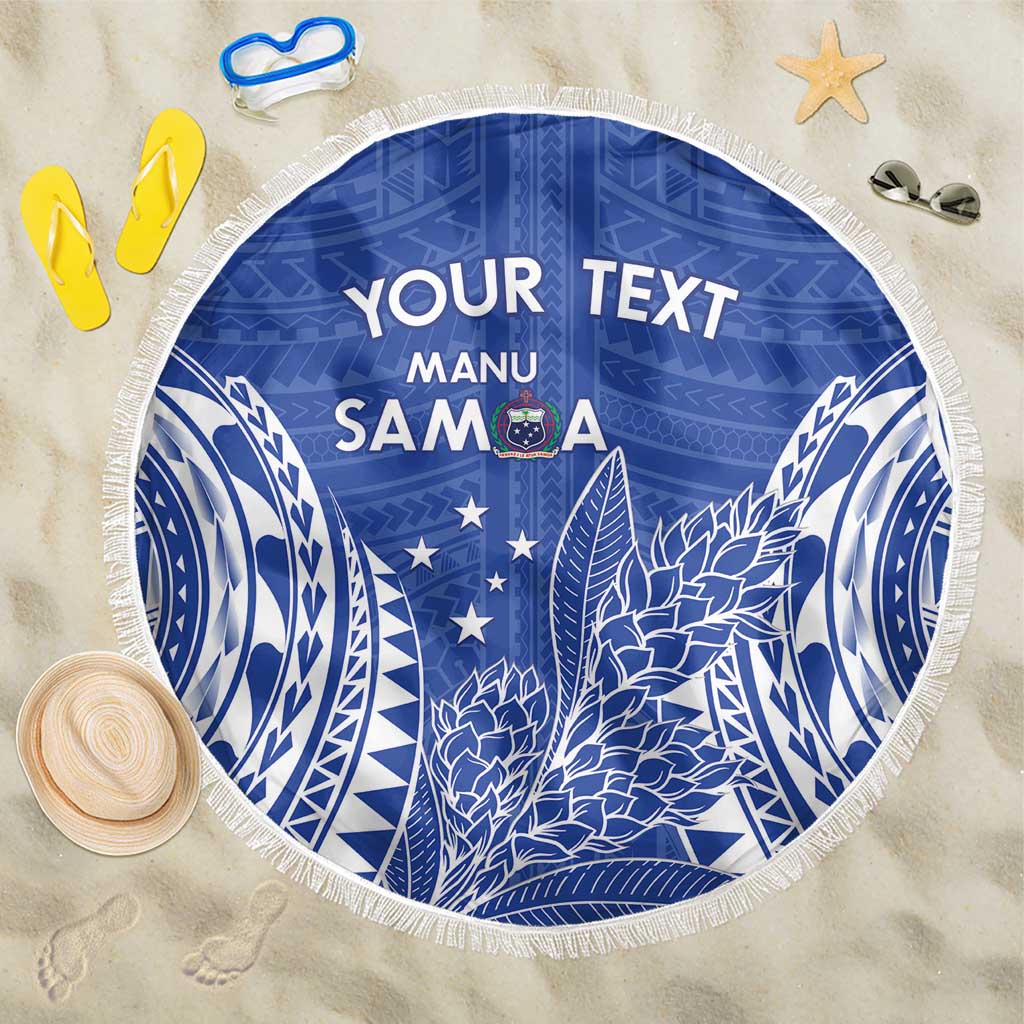 Custom Manu Samoa Rugby 2024 Beach Blanket Go Champions Samoan Tattoo