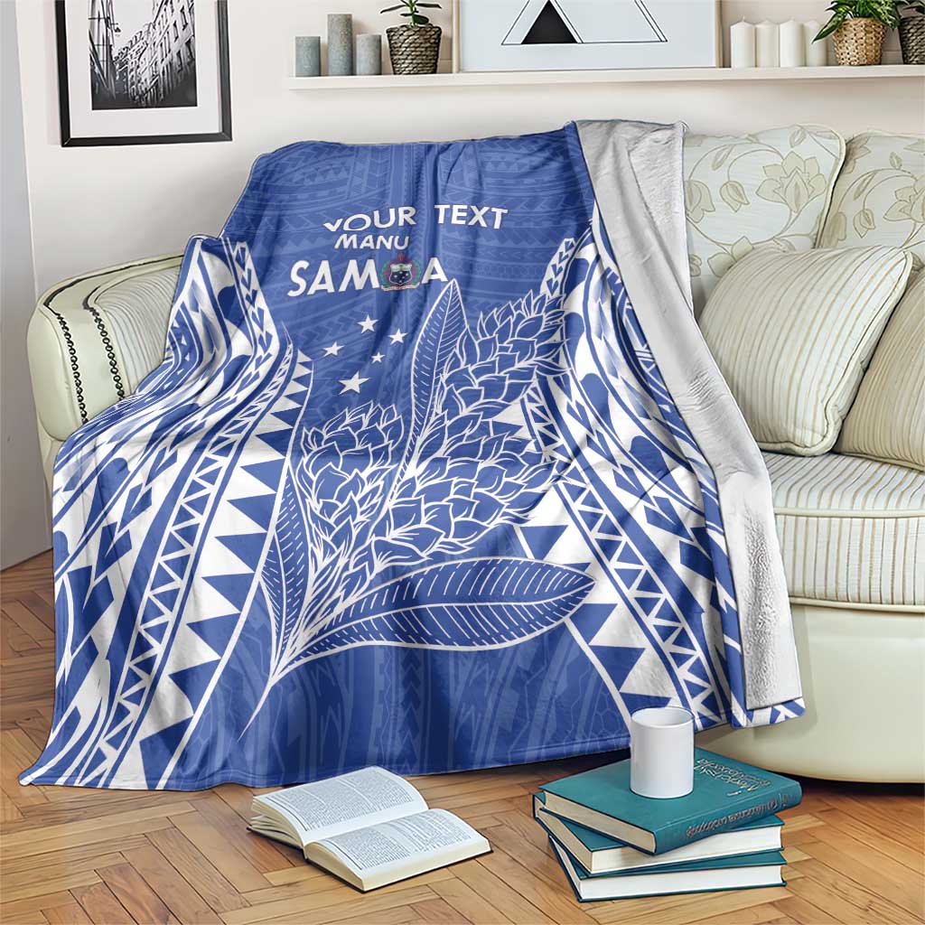 Custom Manu Samoa Rugby 2024 Blanket Go Champions Samoan Tattoo