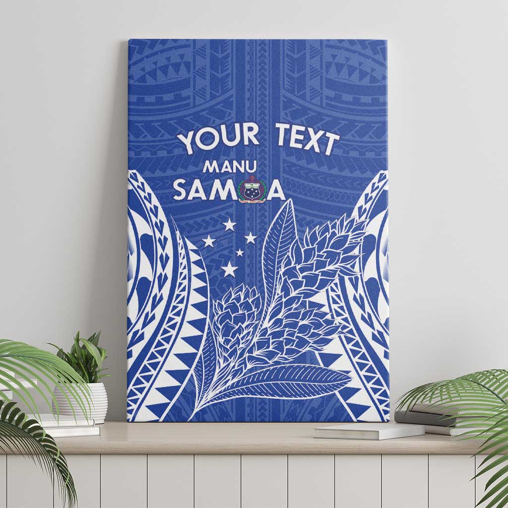 Custom Manu Samoa Rugby 2024 Canvas Wall Art Go Champions Samoan Tattoo