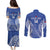 Custom Manu Samoa Rugby 2024 Couples Matching Puletasi and Long Sleeve Button Shirt Go Champions Samoan Tattoo