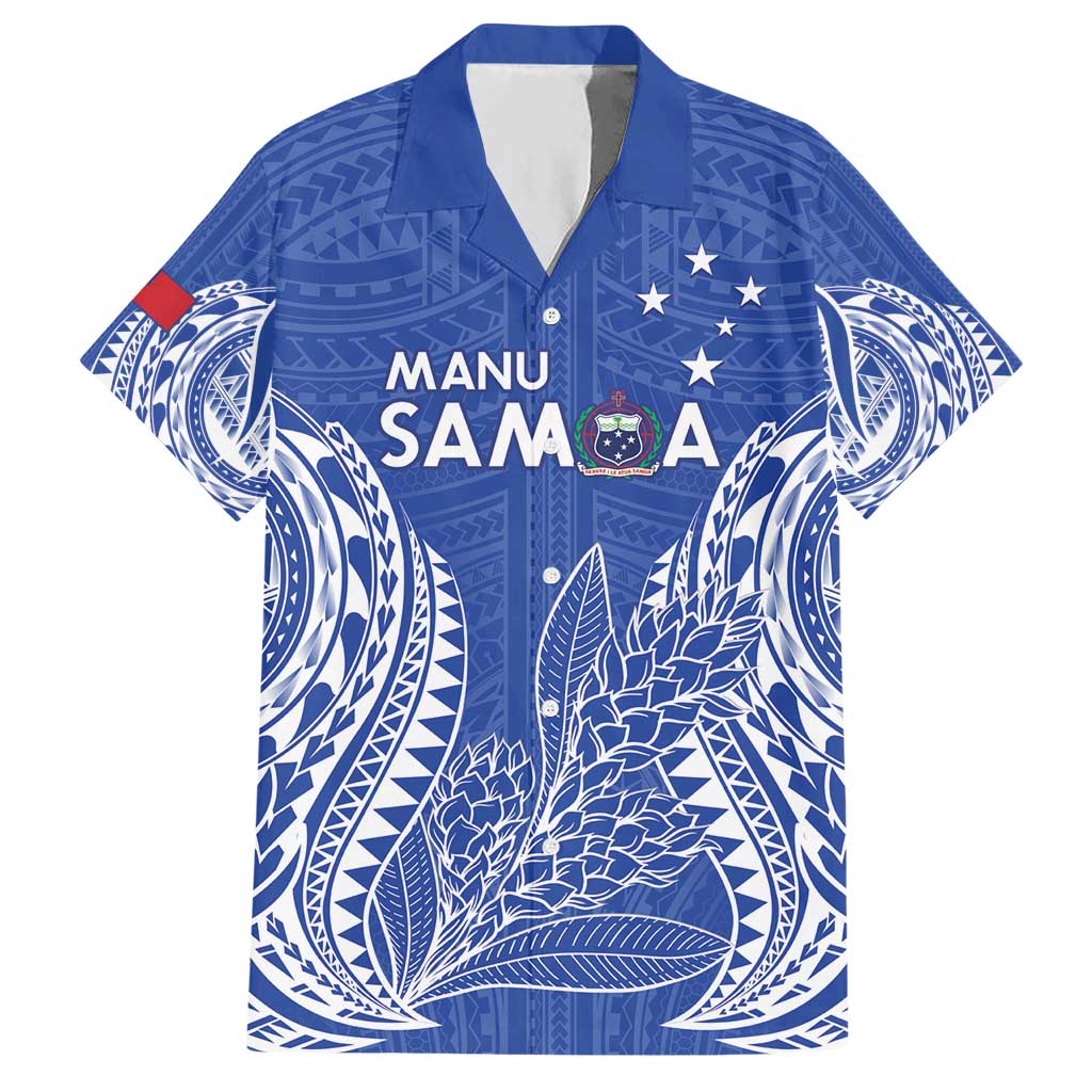 Custom Manu Samoa Rugby 2024 Hawaiian Shirt Go Champions Samoan Tattoo