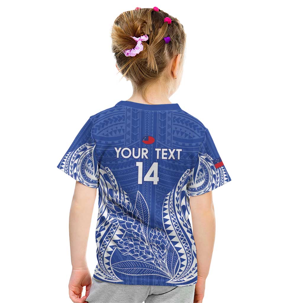Custom Manu Samoa Rugby 2024 Kid T Shirt Go Champions Samoan Tattoo