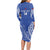 Custom Manu Samoa Rugby 2024 Long Sleeve Bodycon Dress Go Champions Samoan Tattoo