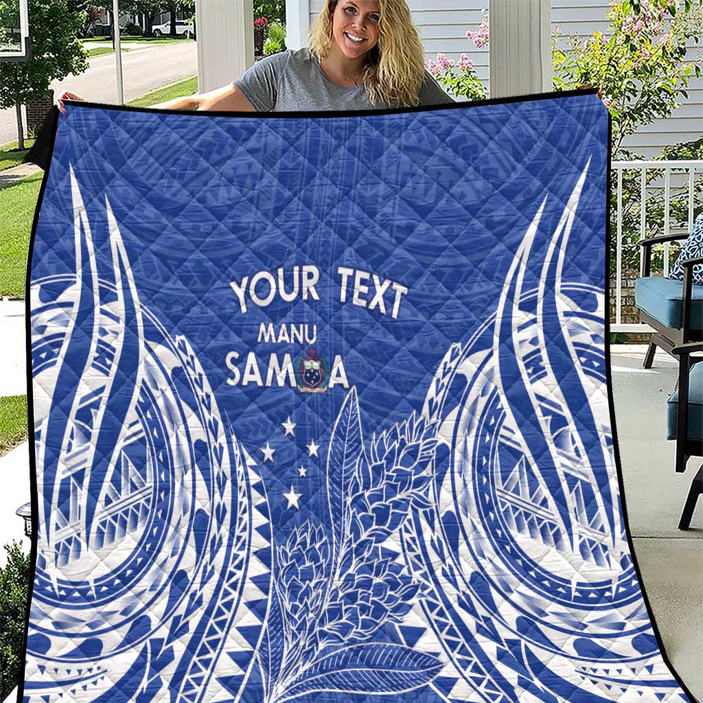 Custom Manu Samoa Rugby 2024 Quilt Go Champions Samoan Tattoo