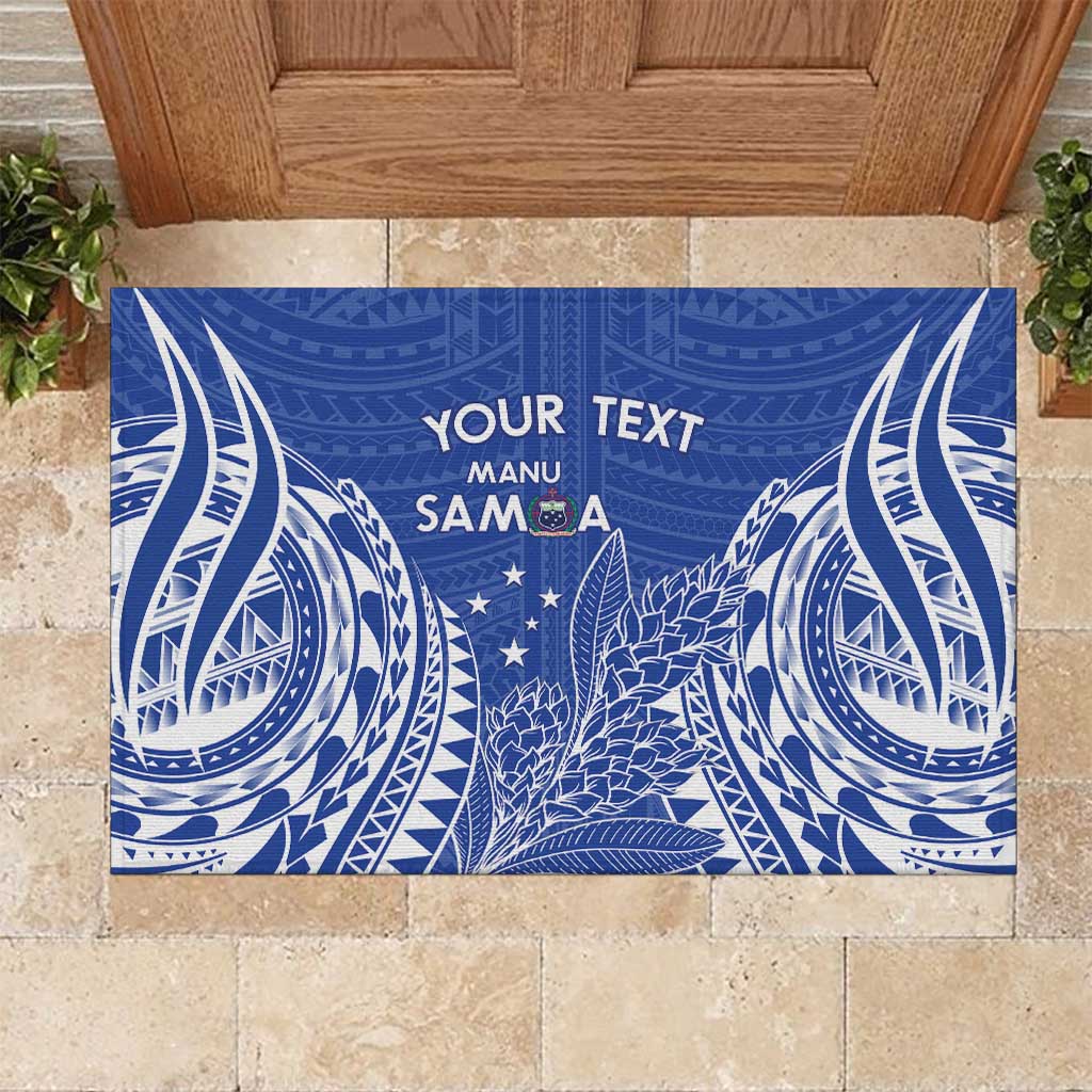 Custom Manu Samoa Rugby 2024 Rubber Doormat Go Champions Samoan Tattoo