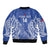 Custom Manu Samoa Rugby 2024 Sleeve Zip Bomber Jacket Go Champions Samoan Tattoo