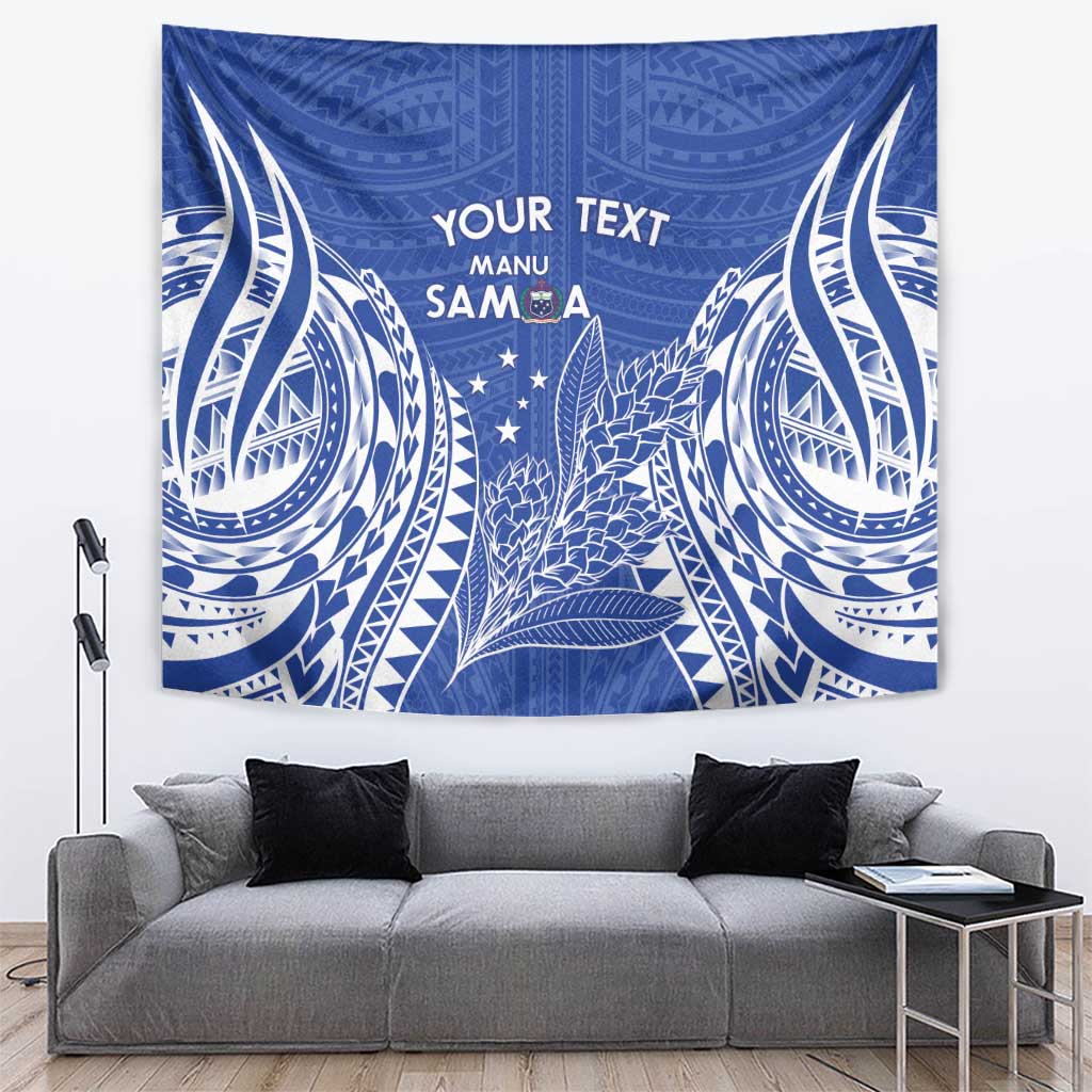 Custom Manu Samoa Rugby 2024 Tapestry Go Champions Samoan Tattoo