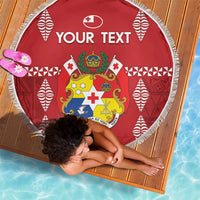 Custom Tonga Rugby 2024 Beach Blanket Go Champions Ikale Tahi Ngatu Pattern LT14 - Polynesian Pride