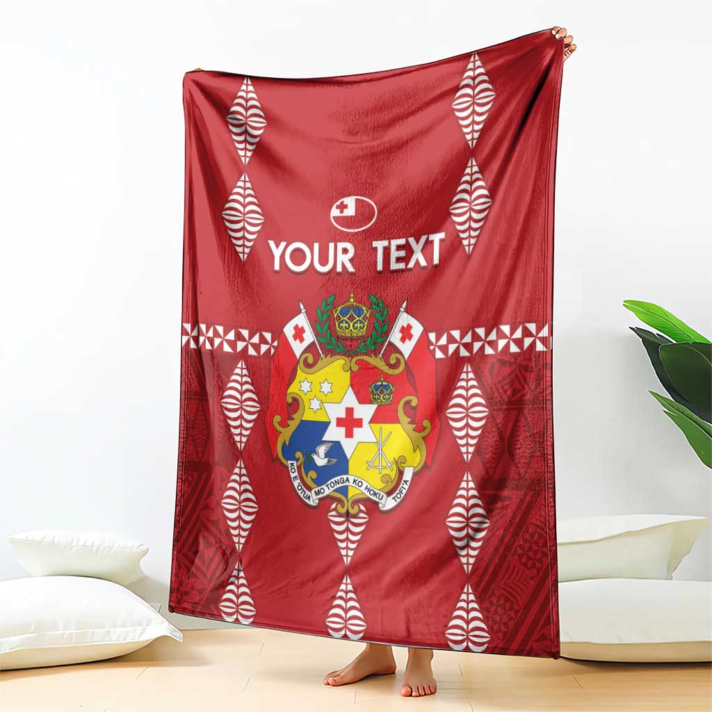 Custom Tonga Rugby 2024 Blanket Go Champions Ikale Tahi Ngatu Pattern LT14 - Polynesian Pride