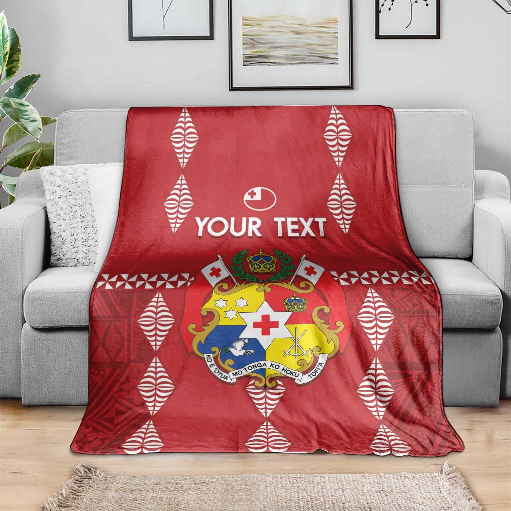 Custom Tonga Rugby 2024 Blanket Go Champions Ikale Tahi Ngatu Pattern LT14 - Polynesian Pride