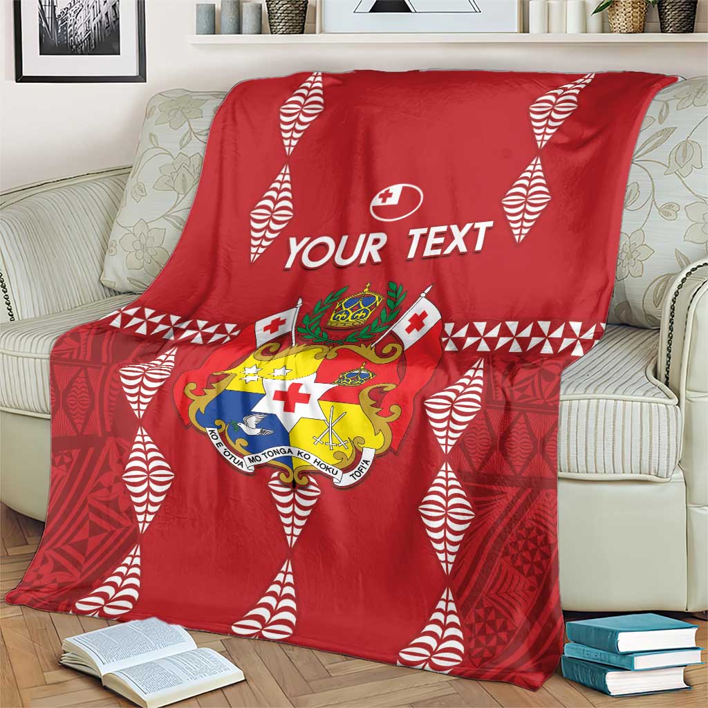 Custom Tonga Rugby 2024 Blanket Go Champions Ikale Tahi Ngatu Pattern LT14 - Polynesian Pride