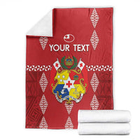 Custom Tonga Rugby 2024 Blanket Go Champions Ikale Tahi Ngatu Pattern LT14 - Polynesian Pride
