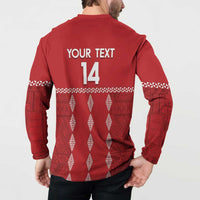 Custom Tonga Rugby 2024 Button Sweatshirt Go Champions Ikale Tahi Ngatu Pattern LT14 - Polynesian Pride