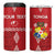 Custom Tonga Rugby 2024 4 in 1 Can Cooler Tumbler Go Champions Ikale Tahi Ngatu Pattern