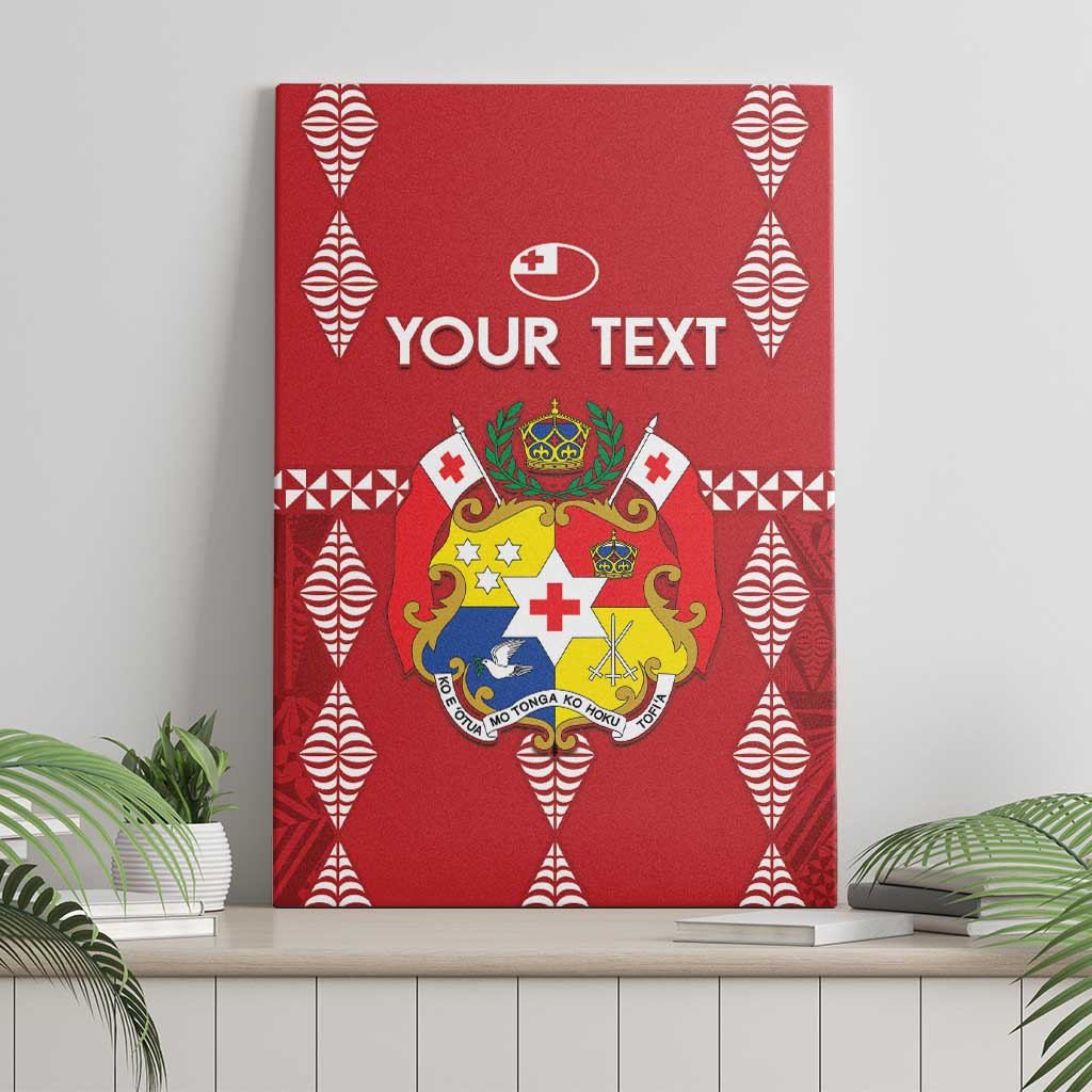 Custom Tonga Rugby 2024 Canvas Wall Art Go Champions Ikale Tahi Ngatu Pattern LT14 - Polynesian Pride