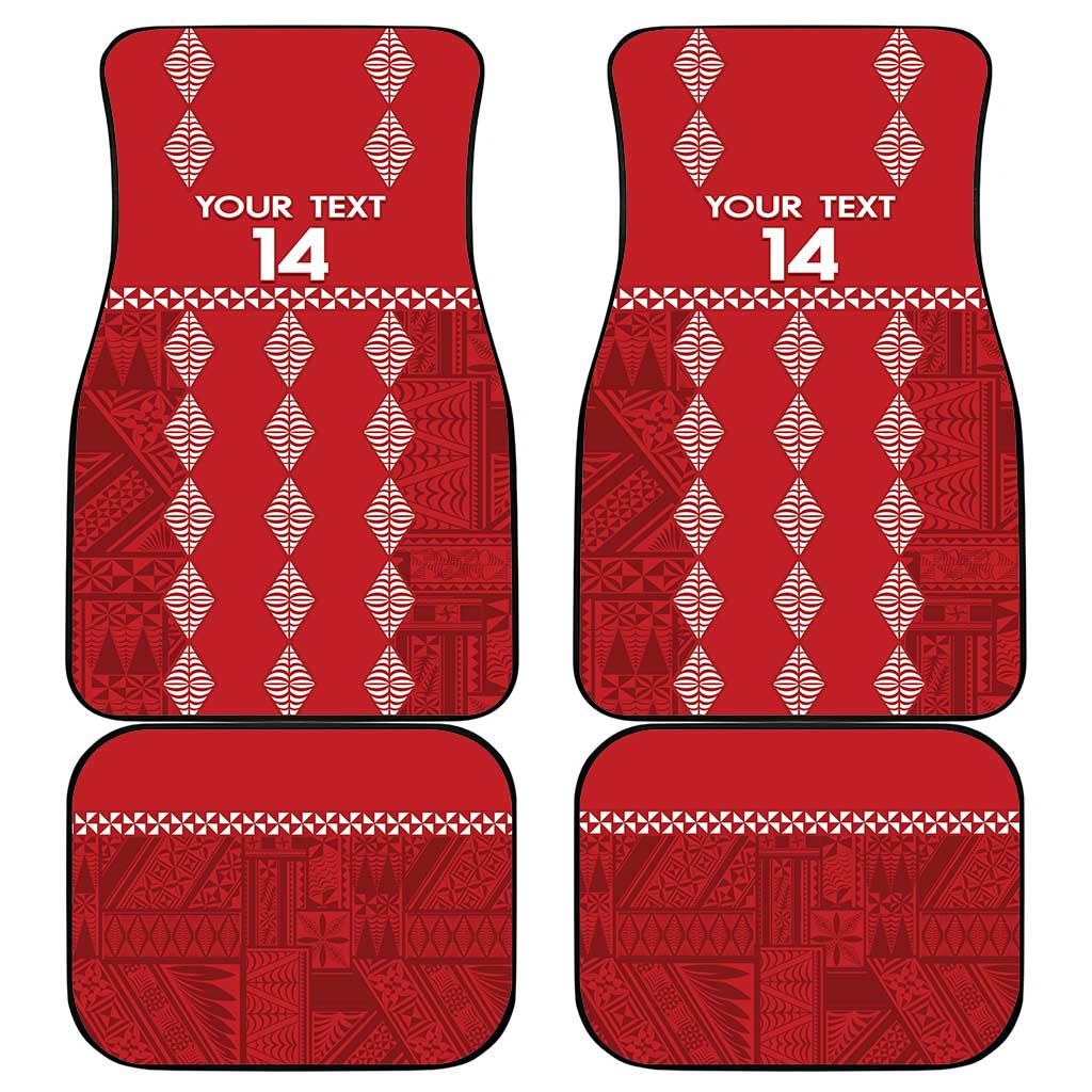 Custom Tonga Rugby 2024 Car Mats Go Champions Ikale Tahi Ngatu Pattern LT14 - Polynesian Pride
