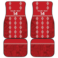 Custom Tonga Rugby 2024 Car Mats Go Champions Ikale Tahi Ngatu Pattern LT14 - Polynesian Pride