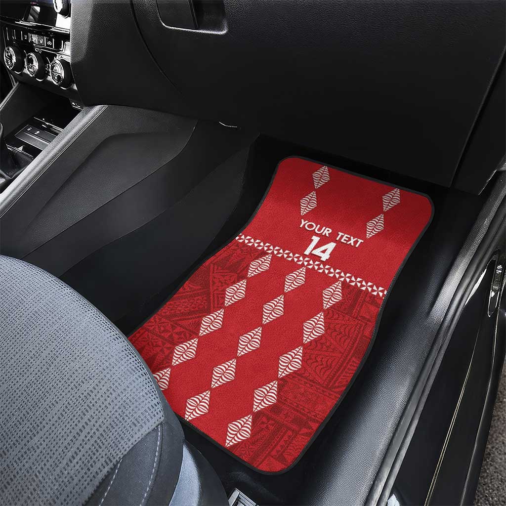Custom Tonga Rugby 2024 Car Mats Go Champions Ikale Tahi Ngatu Pattern LT14 - Polynesian Pride