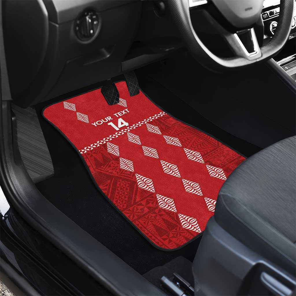 Custom Tonga Rugby 2024 Car Mats Go Champions Ikale Tahi Ngatu Pattern LT14 - Polynesian Pride