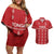 Custom Tonga Rugby 2024 Couples Matching Off Shoulder Short Dress and Hawaiian Shirt Go Champions Ikale Tahi Ngatu Pattern