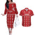 Custom Tonga Rugby 2024 Couples Matching Off The Shoulder Long Sleeve Dress and Hawaiian Shirt Go Champions Ikale Tahi Ngatu Pattern