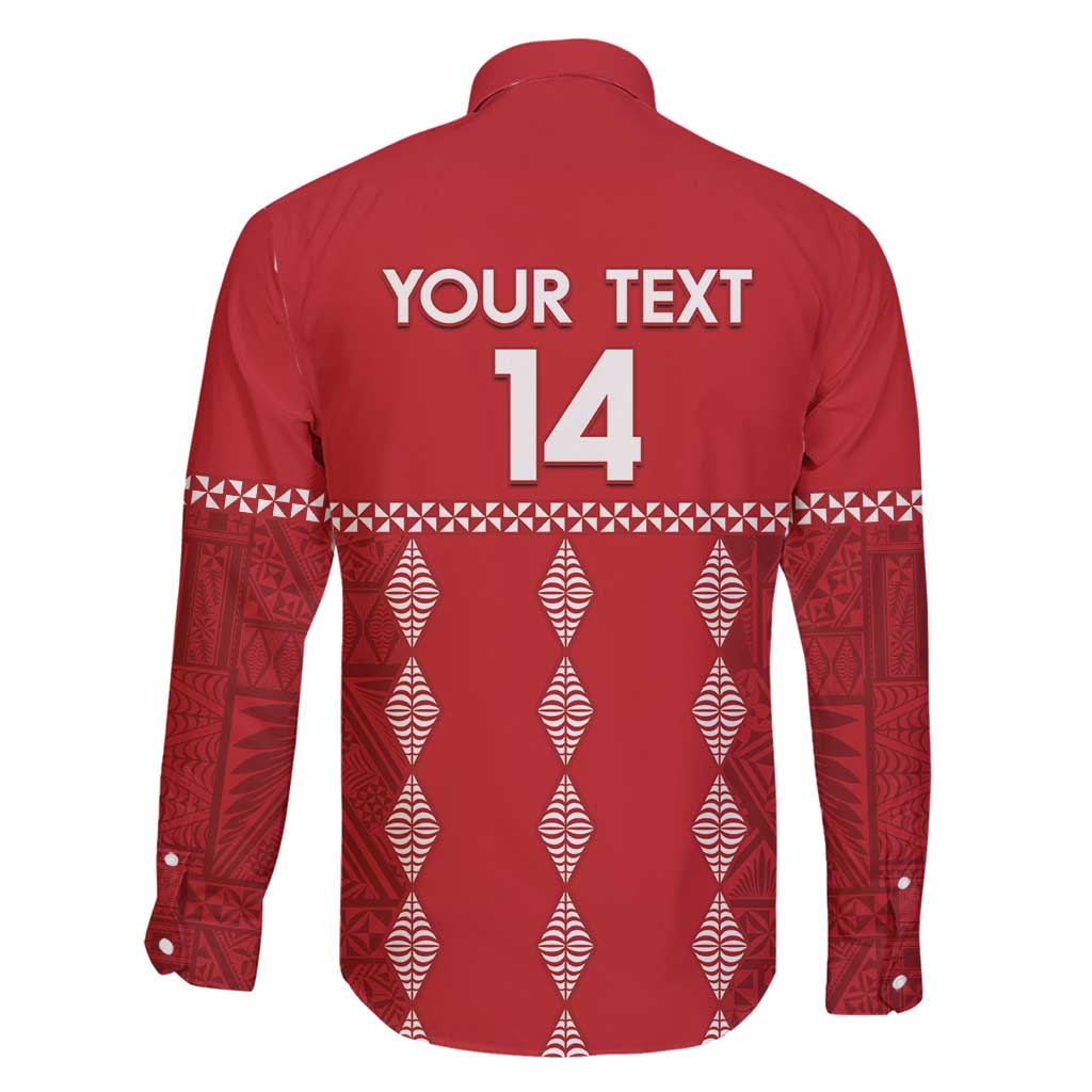 Custom Tonga Rugby 2024 Family Matching Off Shoulder Maxi Dress and Hawaiian Shirt Go Champions Ikale Tahi Ngatu Pattern