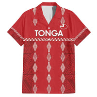 Custom Tonga Rugby 2024 Hawaiian Shirt Go Champions Ikale Tahi Ngatu Pattern LT14 Red - Polynesian Pride