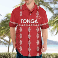 Custom Tonga Rugby 2024 Hawaiian Shirt Go Champions Ikale Tahi Ngatu Pattern LT14 - Polynesian Pride