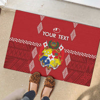Custom Tonga Rugby 2024 Rubber Doormat Go Champions Ikale Tahi Ngatu Pattern LT14 - Polynesian Pride
