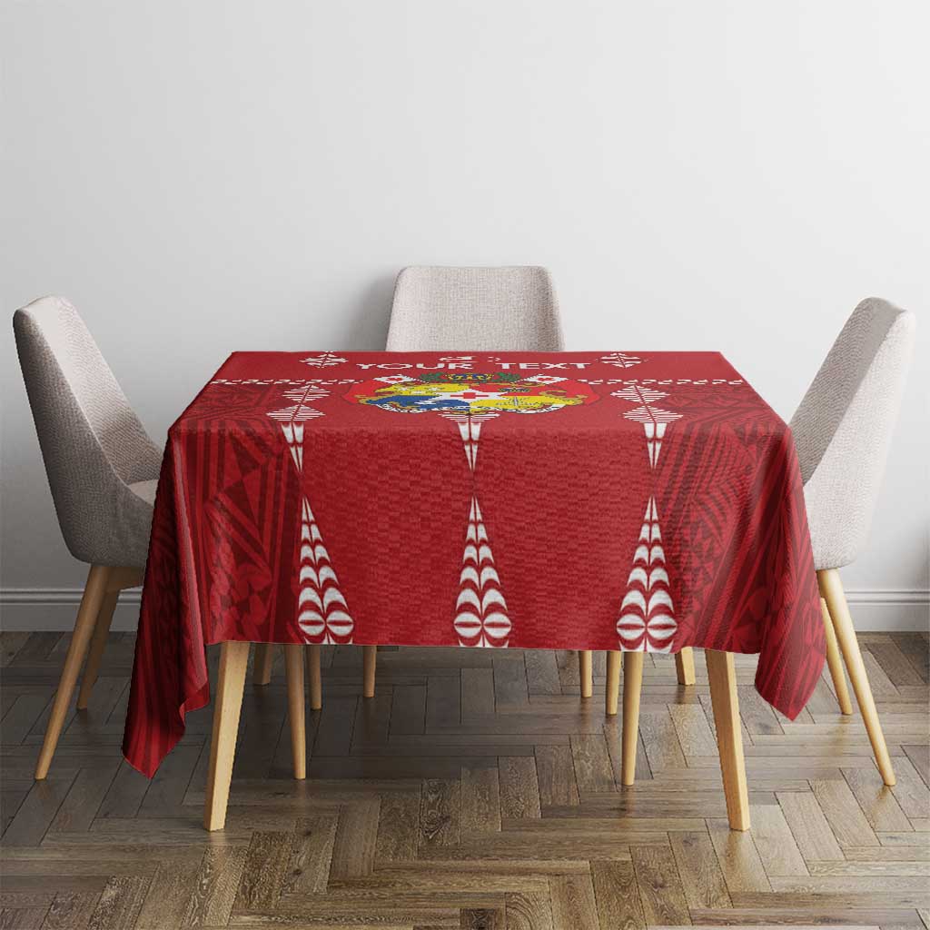 Custom Tonga Rugby 2024 Tablecloth Go Champions Ikale Tahi Ngatu Pattern LT14 - Polynesian Pride