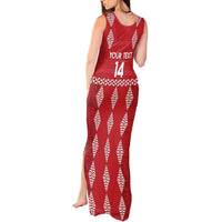 Custom Tonga Rugby 2024 Tank Maxi Dress Go Champions Ikale Tahi Ngatu Pattern LT14 - Polynesian Pride