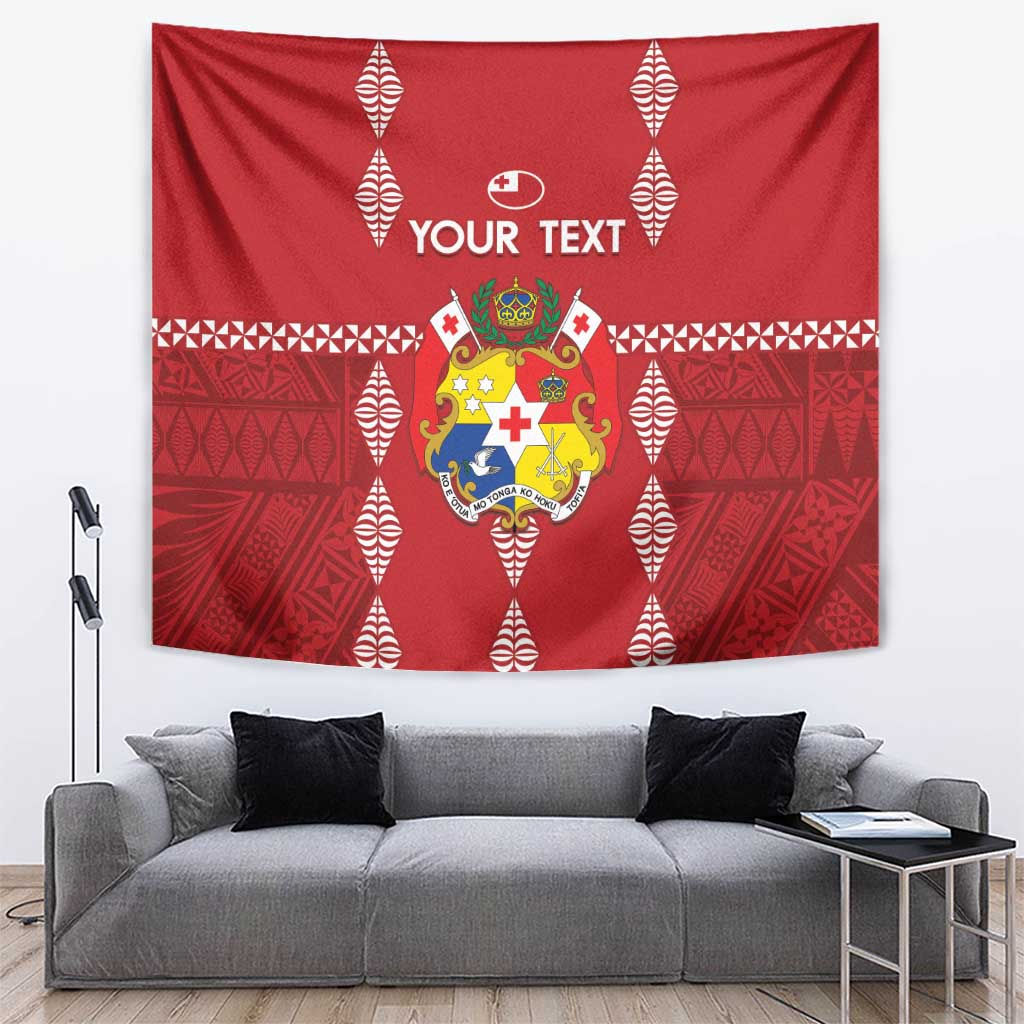 Custom Tonga Rugby 2024 Tapestry Go Champions Ikale Tahi Ngatu Pattern