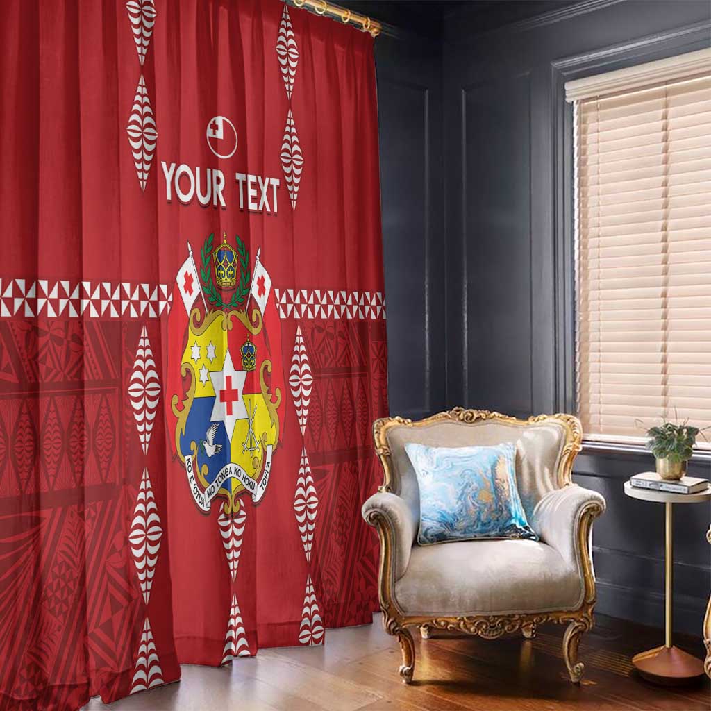 Custom Tonga Rugby 2024 Window Curtain Go Champions Ikale Tahi Ngatu Pattern LT14 - Polynesian Pride