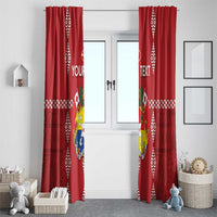 Custom Tonga Rugby 2024 Window Curtain Go Champions Ikale Tahi Ngatu Pattern LT14 - Polynesian Pride