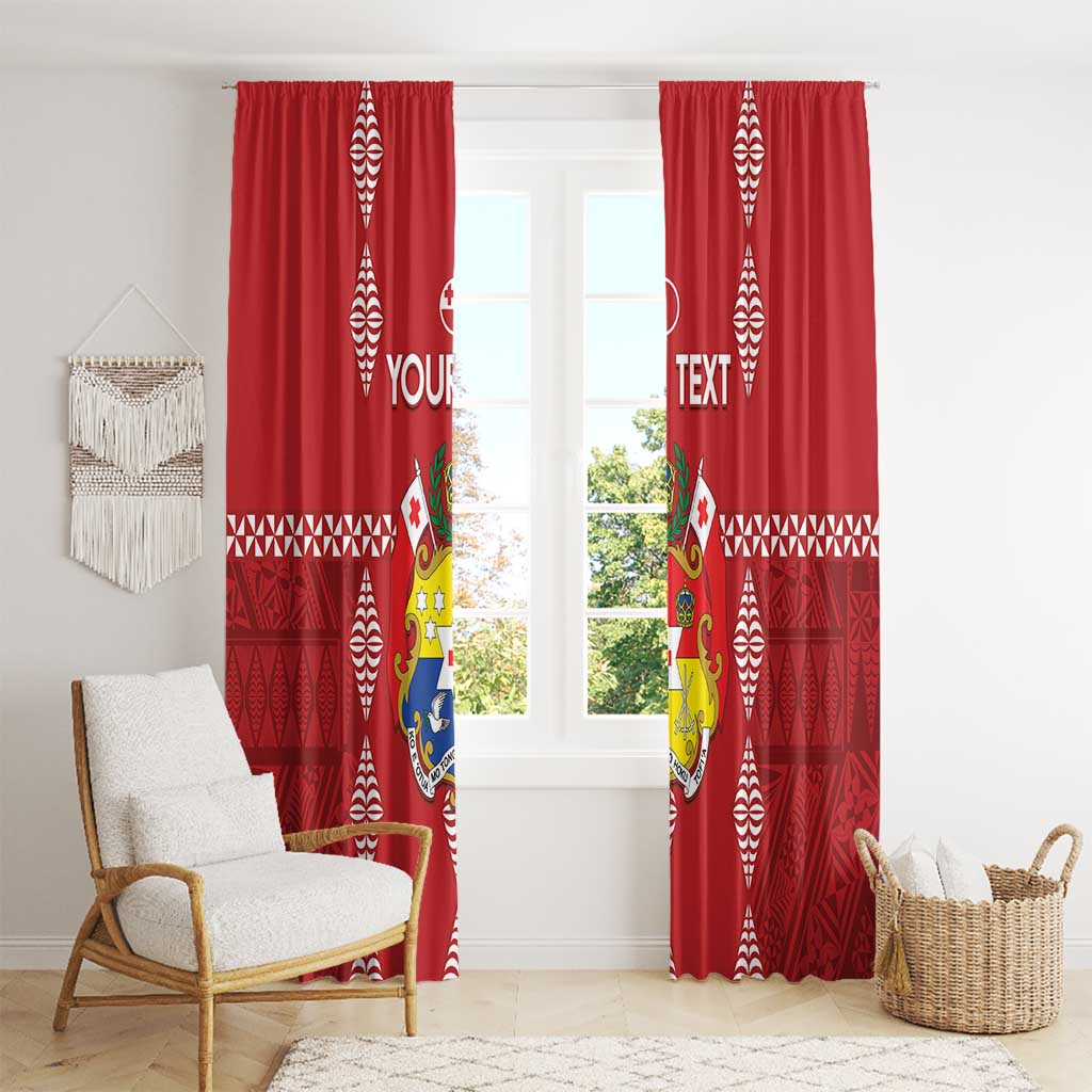 Custom Tonga Rugby 2024 Window Curtain Go Champions Ikale Tahi Ngatu Pattern LT14 - Polynesian Pride