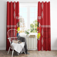 Custom Tonga Rugby 2024 Window Curtain Go Champions Ikale Tahi Ngatu Pattern LT14 - Polynesian Pride