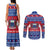 Personalised Samoa Christmas Couples Matching Tank Maxi Dress and Long Sleeve Button Shirts Samoan Coat Of Arms Manuia Le Kirisimas LT14 - Polynesian Pride